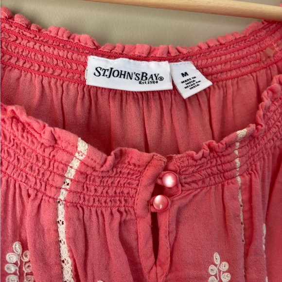 St. John's Bay 100% Cotton Paisley Top - Picture 5 of 7